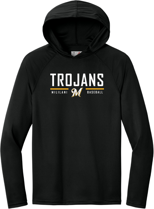 Mililani Baseball - Drifit Hooded Long-Sleeve Shirt
